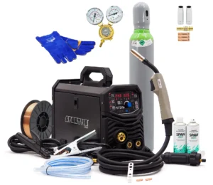 Set SPARTUS EasyMIG 210S Easy MIG Synergia 200A + Flasche, Reduzierer