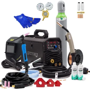 Set SPARTUS EasyMIG 210S Easy MIG Synergia 200A + TIG-HALTERUNG, FLASCHE, REDUKTOR