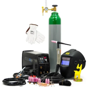 SPARTUS EasyTIG 203P DC Easy TIG HF + Flasche, Druckminderer, ESAB Schweißhelm