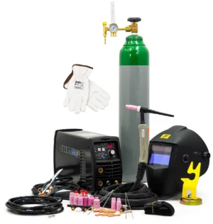SPARTUS EasyTIG 203P DC Easy TIG HF + Flasche, Druckminderer, ESAB Schweißhelm