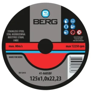 BERG SCHNEIDSCHEIBE FÜR EDELSTAHL 125x1,0x22 1,0mm