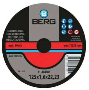 BERG SCHNEIDSCHEIBE FÜR EDELSTAHL 125x1,6x22 1,6mm