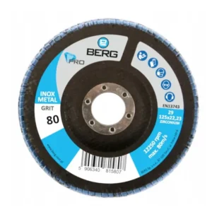 BERG SCHLEIFSCHEIBE PRO INOX KORN 80 125x22 ZIRKON