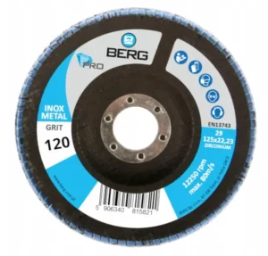 BERG SCHLEIFSCHEIBE PRO INOX KORN 120 125x22 ZIRKON