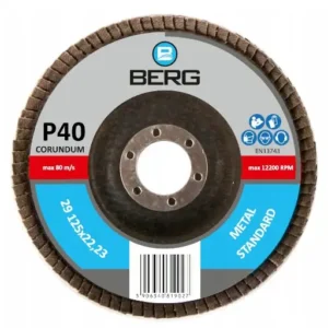 SCHLEIFSCHEIBE BERG A-40 GR 40 125x22 KORUND A40 GR40