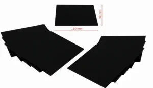 10 Stück Vorsatzscheiben Dunkel 110x90 mm 8-13 DIN
