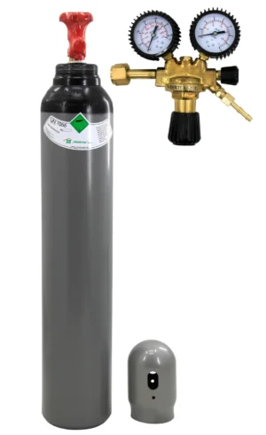 Gasflasche mit Stickstoff + Stickstoff-Reduzierer