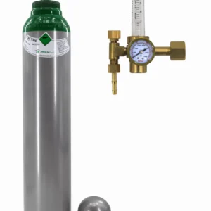 Gasflasche ARGON + Druckminderer mit Rotameter
