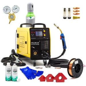 Set MAGNUM MIG 240 DUAL PULS LCD 240 Flasche Draht Reduzierer