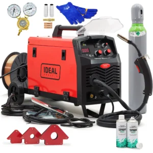 Schweißset PRAKTIK MIG 200 IGBT 200A Gasflasche Druckminderer Draht Handschuhe