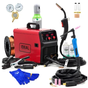 SET Schweißgerät IDEAL PRAKTIK MIG 1800 180A + TIG Griff, Flasche, Reduzierstück, Draht