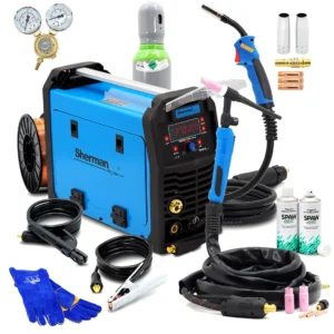 Set SHERMAN DIGIMIG 200 SYNERGIA 230 V TIG handle Gas cylinder Reducer Wire