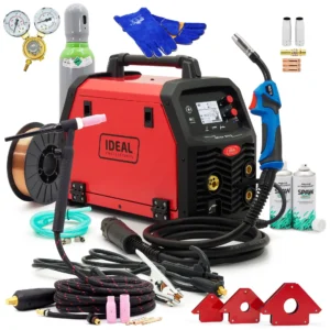 Schweißset IDEAL TECNOMIG 205 LCD SYNERGIA MMA + TIG Lift Griff