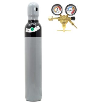 SET: HYDROGEN NH5 FLASCHE 8L 200 BAR + DRUCKMINDERER FÜR STICKSTOFF 40 BAR