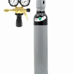 SET: HYDROGEN NH5 FLASCHE 8L 200 BAR + DRUCKMINDERER TYP GCE 50 BAR FÜR STICKSTOFF