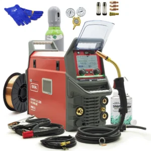 IDEAL EXPERT MIG 220 PFC PULSE Pro5 LCD MIG-SCHWEISSGERÄT 200A SET MIT GASFLASCHE + SG2