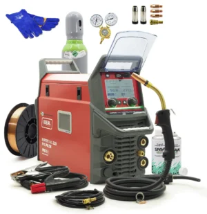 IDEAL EXPERT MIG 220 PFC PULSE Pro5 LCD MIG-SCHWEISSGERÄT 200A SET MIT GASFLASCHE + SG2