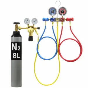 DICHTHEITSPRÜFSET FÜR KLIMAANLAGEN R1234YF STICKSTOFF 8L DRUCKMINDERER TYP GCE 40bar
