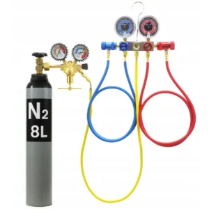 DICHTHEITSPRÜFSET FÜR KLIMAANLAGEN R1234YF STICKSTOFF 8L DRUCKMINDERER 40bar
