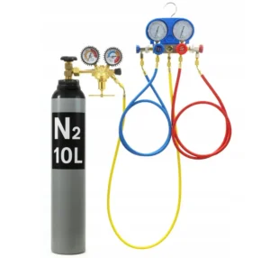 DICHTHEITSPRÜFSET FÜR KLIMAANLAGEN R134A R410A R22 STICKSTOFF 10L DRUCKMINDERER 40 BAR