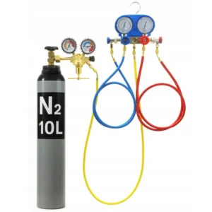 DICHTHEITSPRÜFSET FÜR KLIMAANLAGEN R134A R410A R22 STICKSTOFF 10L DRUCKMINDERER 40 BAR