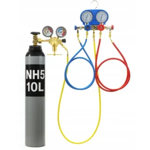 DICHTHEITSPRÜFSET FÜR KLIMAANLAGEN R134A R410A R22 NH5 10L DRUCKMINDERER STICKSTOFF 40bar