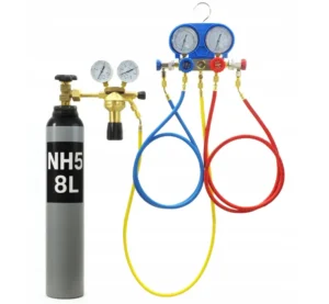 DICHTHEITSPRÜFSET FÜR KLIMAANLAGEN R134A R410A R22 NH5 8L + DRUCKMINDERER STICKSTOFF GCE