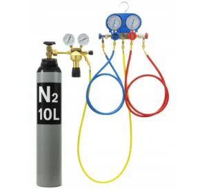 DICHTHEITSPRÜFSET FÜR KLIMAANLAGEN R134A R410A R22 STICKSTOFF 10L DRUCKMINDERER TYP GCE 40 BAR