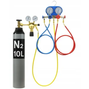 DICHTHEITSPRÜFSET FÜR KLIMAANLAGEN R134A R410A R22 STICKSTOFF 10L DRUCKMINDERER TYP GCE 40 BAR