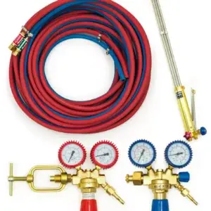 Schneidbrenner 65cm Set mit Acetylen-Sauerstoff Schläuchen 10m, Manometer, Rücks