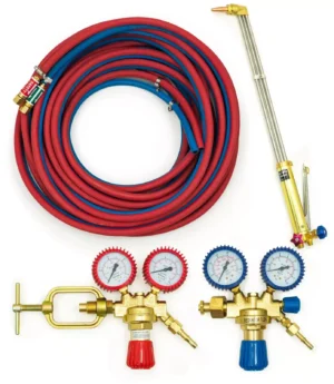 Schneidbrenner 65cm Set mit Acetylen-Sauerstoff Schläuchen 10m, Manometer, Rücks