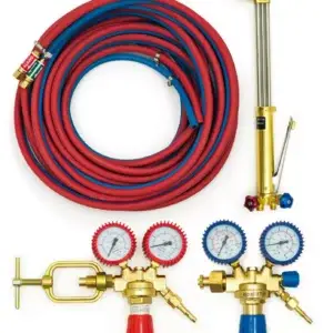 Schneidbrenner 45cm Set mit Acetylen-Sauerstoff Schläuchen 10m, Manometer, Rücks