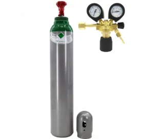 SET: ARGON-Gasflasche 8L 200 BAR (99,9 %) + Druckminderer Ar/CO₂-10 – BestSchweissen.de