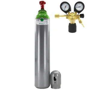 SET: Ar/CO₂-Gasflasche 8L + Druckminderer Ar/CO₂-10 – BestSchweissen.de