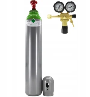 SET: Ar/CO2-Gasflasche 8L + AR/CO2 Druckminderer Typ GCE 24 l/min – BestSchweissen.de