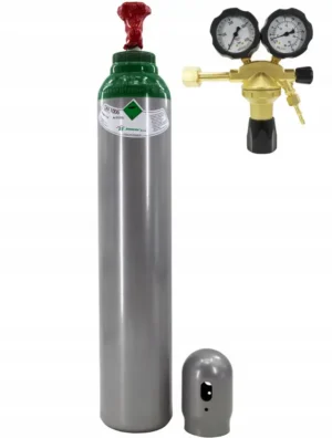 Argon-Gasflasche 8L 200 BAR + Druckminderer AR/CO2 Typ GCE – BestSchweissen.de