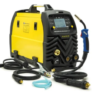 MAGNUM MIG 208 ALU SYNERGIA L 4x4 230V – Synergischer MIG/MAG-Schweißinverter mit 4-Rollen-Drahtvorschub