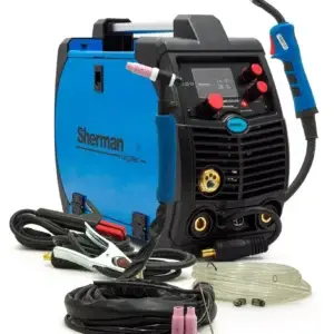 Sherman™ LCD MIG/MAG WIG Schweißgerät 200Amp Synergie+Manuell 3in1 Inverter FLUX