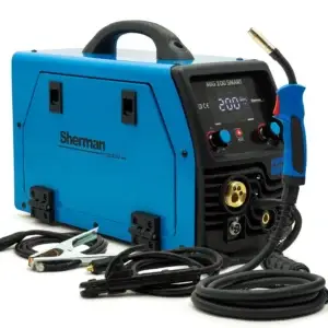 Sherman™ MIG/MAG 200Amp Inverter Schweißgerät WIG LCD Synergie 3in1 Gaslos/Gas MIG 200 Smart 230V 200A