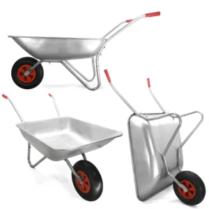 LEICHTE GARTENSCHUBKARRE VERZINKT 80 L / 130 KG ROBUST