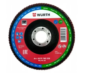 WÜRTH Fächerschleifscheibe G80 125x22,23 mm