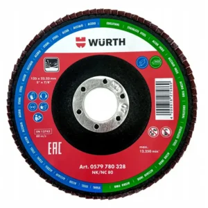WÜRTH Fächerschleifscheibe G80 125x22,23 mm