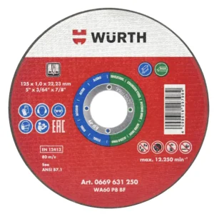 WURTH Trennscheibe für Edelstahl INOX 125x1,0x22,23 mm