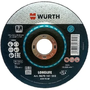WURTH TRENNÂSCHEIBE FÜR STAHL LONGLIFE 125x2,5x22,23 mm