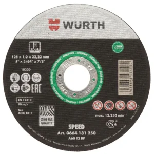 WURTH Trennscheibe für Edelstahl INOX 125x1,0x22,23 SPEED