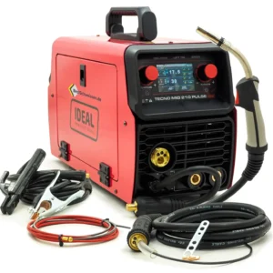Ideal™ TecnoMIG 210 DOPPEL PULSE LCD Schweißgerät 200A Synergie 3in1 FLUX Löten
