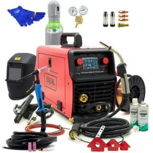 SET Ideal™ TecnoMIG 210 DOPPEL PULSE Schweißgerät 200A Synergie 3in1 FLUX Löten TECNOMIG 210 PULSE LCD