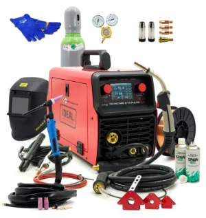 SET Ideal™ TecnoMIG 210 DOPPEL PULSE Schweißgerät 200A Synergie 3in1 FLUX Löten TECNOMIG 210 PULSE LCD