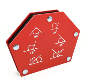 Sechseckiger Magnetischer Winkel 4" / 22 kg – Rot
