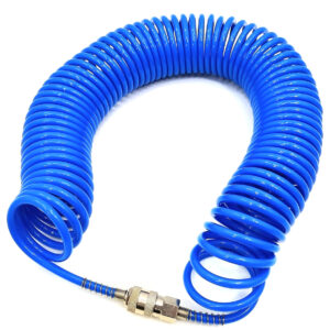 Spiralschlauch Pneumatisch Polyurethan 8 x 5 mm, 15 m mit Schnellkupplung R26